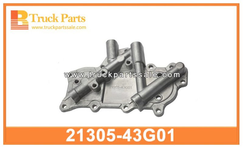oil cooler cover 21305-43G01 2130543G01 for NISSAN TD25 TD27 cubierta de enfriador de aceite