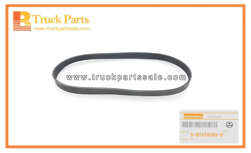 Cooling Fan Belt for ISUZU NNR NPR NQR 5-87610263-0 5876102630 5-87610-263-0 Correa del ventilador de refrigeraci??n