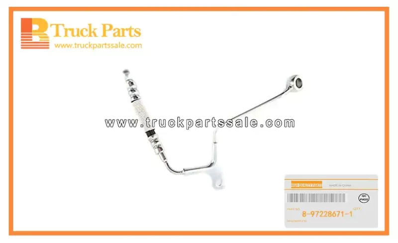 Cylinder Block To Vacuum Pump Oil Pipe for ISUZU NPR 4HE1 8-97228671-1 8972286711 8-97228-671-1 Bloque de cilindros al tubo de aceite de la bomba de vac??o