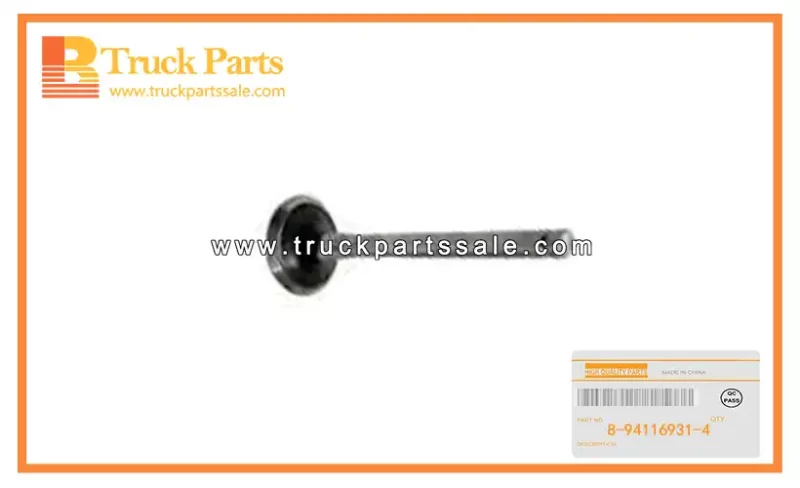 Exhaust Valve for ISUZU UMR 3KC1 8-94116931-4 8941169314 8-94116-931-4 V??lvula de escape