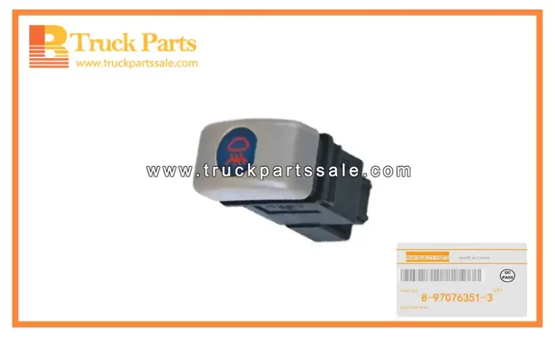 Fog Lamp Switch for ISUZU NHR NKR NPR 8-97076351-3 8970763513 8-97076-351-3 Interruptor de luz antiniebla