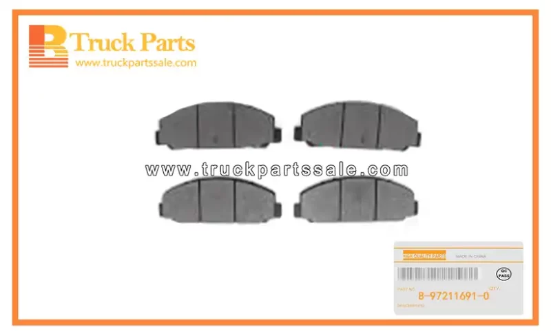 Front Disc Brake Caliper Pad Kit for ISUZU NPR 4HG1 8-97211691-0 8972116910 8-97211-691-0 Kit de pastillas de freno de disco delantero