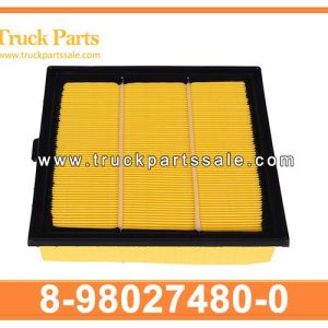 8-98027480-0 8980274800 8-98027-480-0 Air cleaner filter rectangle for ISUZU D-MAX 4JJ1