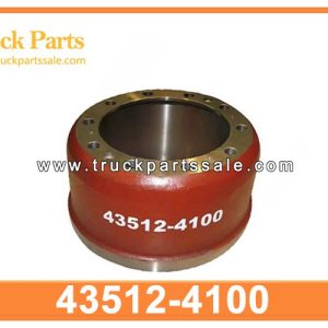 43512-4100 435124100 brake drum for HINO