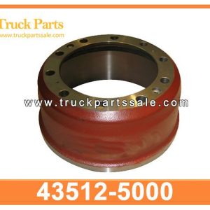 43512-5000 435125000 rear brake drum for HINO 700 truck