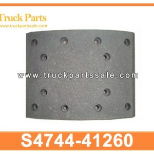 S4744-41260 S474441260 rear brake lining for HINO 700 series Profia Model P11C